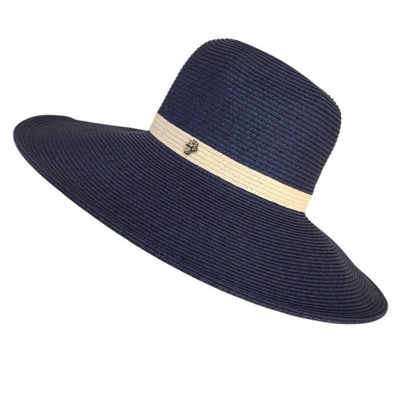 Tommy Bahama Island Navy Pom Pom Wide Brim Hat NEW